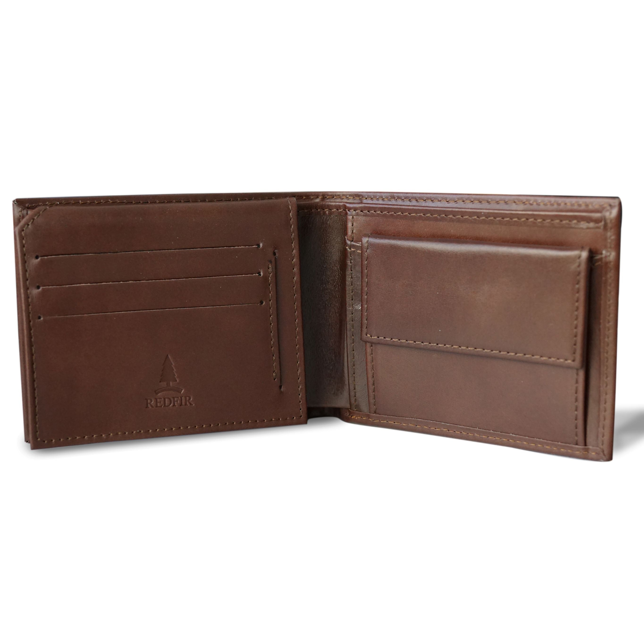 Brown leather wallet Espresso