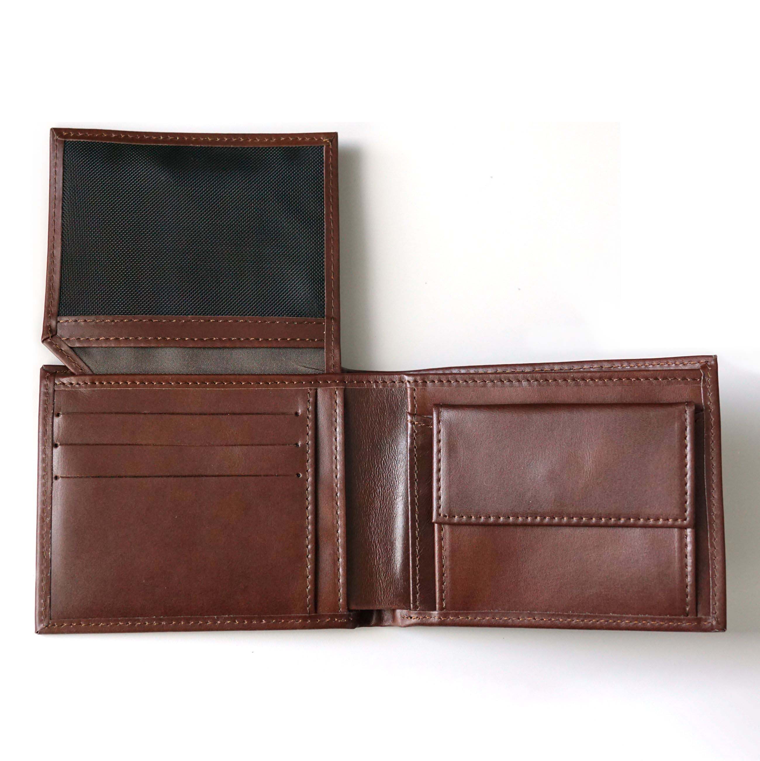 Brown leather wallet Espresso